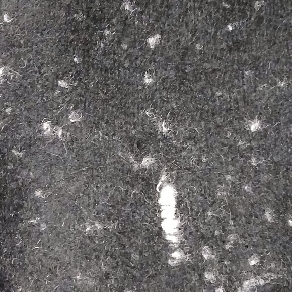 CHANEL No. 5 Vintage Black & Gray Reversible Blanket Wrap Shawl w/ CC Logo - Picture 11 of 13